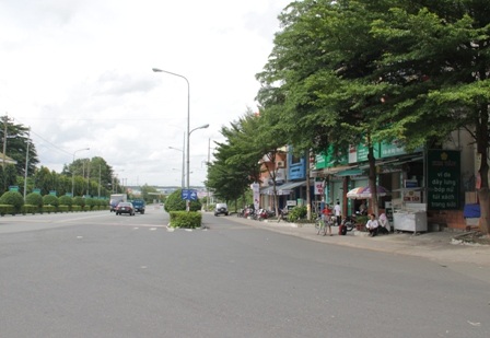 Khu vực tên cướp bắn trả bảo vệ KCN Mỹ Phước 1 khi bị truy đuổi.