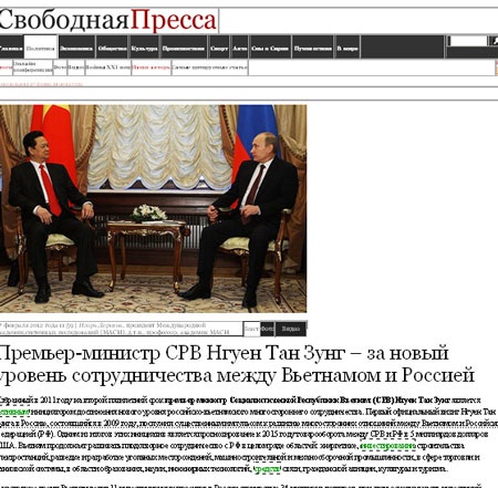 Thủ tướng Nguyễn Tấn Dũng - người thúc đẩy quan hệ hợp tác Việt-Nga - 2 Thủ tướng Nguyễn Tấn Dũng - người thúc đẩy quan hệ hợp tác Việt-Nga