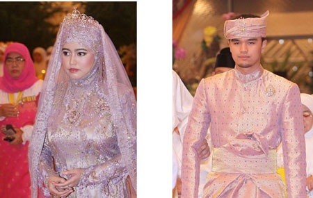 Con gái Quốc vương Brunei kết hôn trong lễ cưới xa hoa - 1 Công chúa Brunei và chồng.