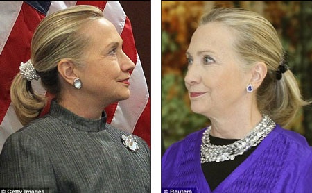 Thời trang dây buộc tóc của Ngoại trưởng Mỹ Clinton gây tranh cãi - 2 Thời trang dây buộc tóc của Ngoại trưởng Mỹ Clinton gây tranh cãi