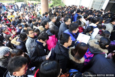 1,2 triệu sỹ tử Trung Quốc chen chân thi công chức