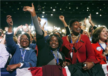 Người ủng hộ Obama tại Chicago, thành phố quê nhà của ông.