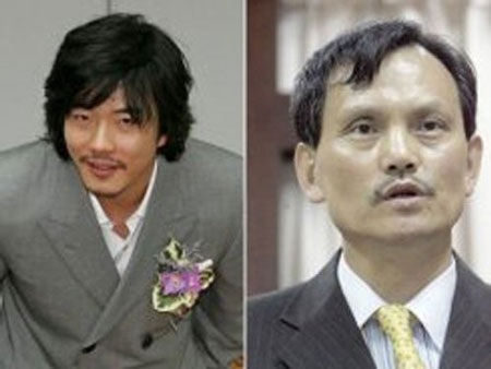 150 cảnh sát “dự” tang lễ trùm xã hội đen - 2 Diễn viên Kwon Sang-woo (trái) và Kim Tae-Chon