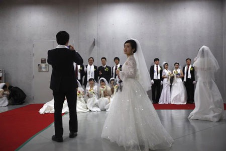3.500 cặp đôi làm đám cưới tập thể tại Hàn Quốc