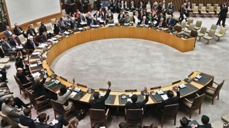 Hội đồng Bảo an thông qua nghị quyết gia tăng trừng phạt Triều Tiên - 1 Hội đồng bảo an biểu quyết nghị quyết trừng phạt Triều Tiên.