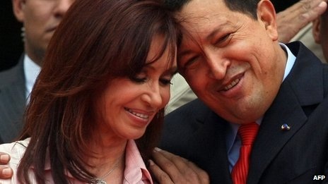 Thế giới chia buồn trước sự ra đi của Tổng thống Chavez - 1 Tổng thống Chavez là người bạn thân thiết của vợ chồng Tổng thống Argentina