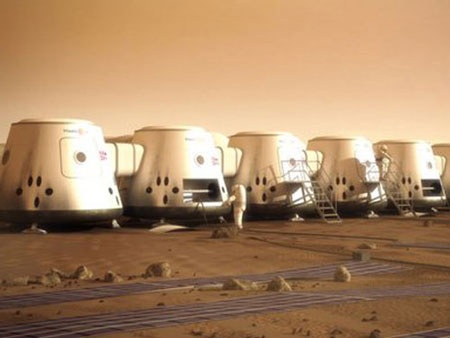 Bắt đầu tuyển người lên sao Hỏa không trở về - 1 Hình vẽ minh họa phi hành gia và nơi ở trên sao Hỏa - Space.com