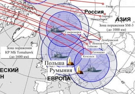 Lá chắn tên lửa phi chiến lược trên biển của Mỹ với nước Nga ở Đông Âu.