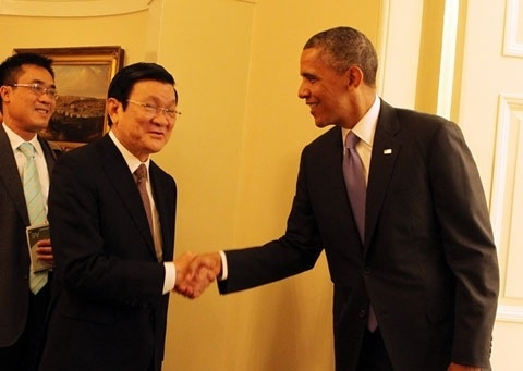 Chủ tịch nước Trương Tấn Sang và Tổng thống Obama