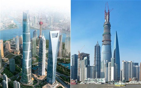 Tháp Thượng Hải sẽ là tòa nhà cao nhất Trung Quốc.