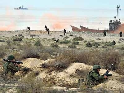 Hải quân đánh bộ Nga tập trận