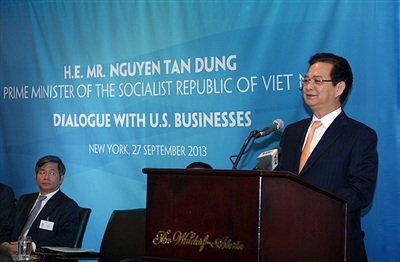 Từ Paris đến New York: Bay cao Việt Nam - 8 Thủ tướng Nguyễn Tấn Dũng và Bộ trưởng Thương mại Hoa Kỳ Penny Pritzker. Ảnh: VGP/Nhật Bắc.