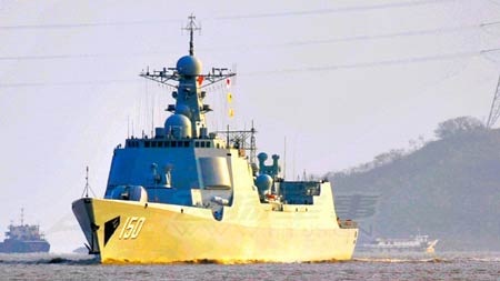 Tàu khu trục phòng không Type 052C thứ 3 mang số hiệu 150 Trường Xuân