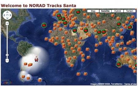 Mỹ huy động quân đội “theo dõi” ông già Noel - 1 Mỹ huy động quân đội “theo dõi” ông già Noel