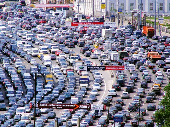 Tắc đường ở thủ đô Moskva.
