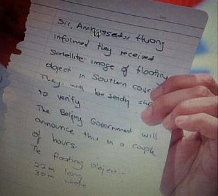 Mẩu thông tin mà quyền Bộ trưởng giao thông Malaysia nhận được tại cuộc họp báo ngày hôm nay.