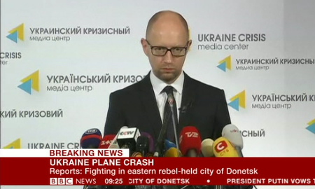 Thủ tướng Ukraine trả lời tại cuộc họp báo vừa diễn ra.