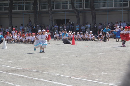 Vào ngày hội thao lớn nhất của học sinh tiểu học Nhật