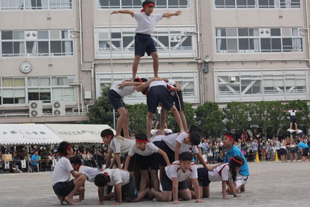 Vào ngày hội thao lớn nhất của học sinh tiểu học Nhật