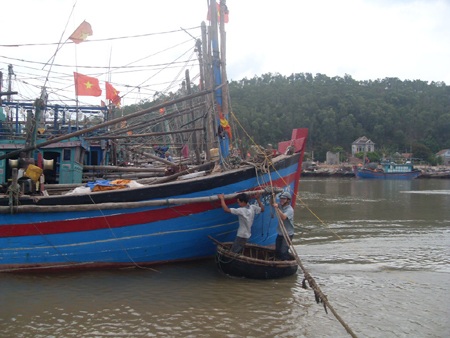 Thực hiện lệnh cấm biển khi bão Nesat đang đến gần - 1