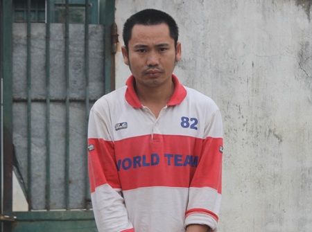 Lê Văn Lưu tại phòng tạm giữ Công an huyện Yên Thành