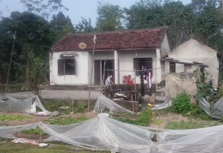 Ngôi nhà của bà Đấu, nơi Thắng về ăn bám gần chục năm trời và ra tay giết hại mẹ trong cơn say