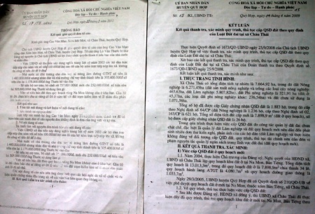 Trụ sở UBND xã Châu Thái được xây dựng một phần từ tiền vay tạm của dân