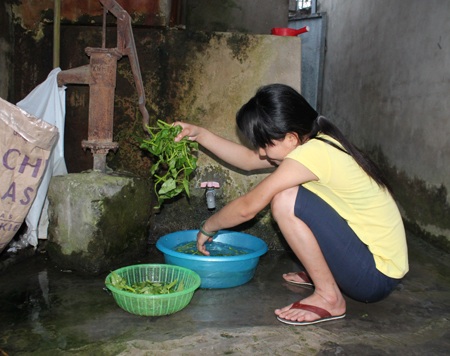 Công nhân khu công nghiệp “sống mòn” với lương - 3 Công nhân KCB Bắc Vinh chuẩn bị bữa cơm chiều với món ăn chủ lực vẫn là rau và đậu phụ.