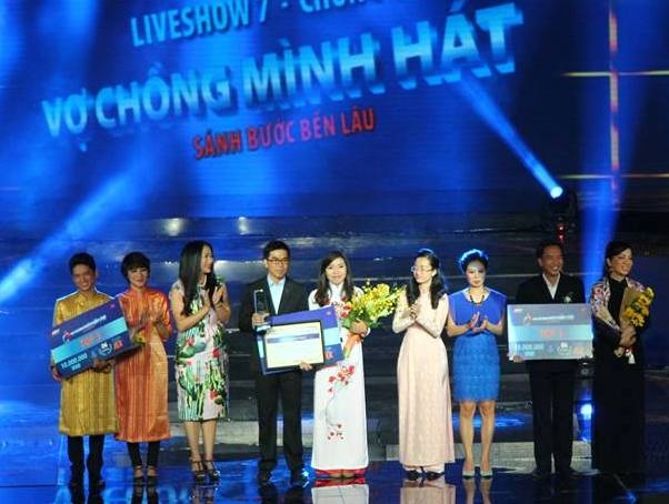 Đội Cẩm Ly trở thành quán quân “Vợ chồng mình hát” - 1 Thành Thiện - Minh Phượng (đội Cẩm Ly - Minh Vy) trở thành quán quân Vợ chồng mình hát 2014
