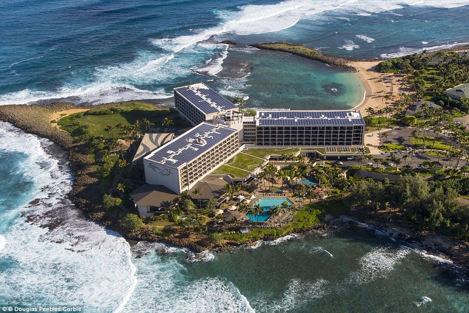 Tọa lạc tạo bờ bắc đảo Oahu, giá phòng trại Turtle Bay Resort dao động từ 300 đô một đêm.