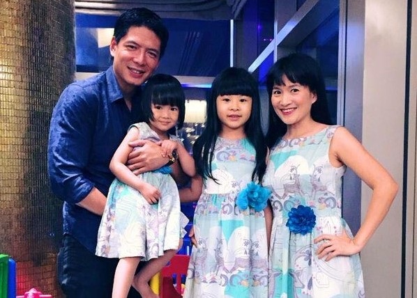 Những gia đình sao Việt nổi tiếng hạnh phúc - 3 Bình Minh bên vợ và 2 cô con gái nhỏ