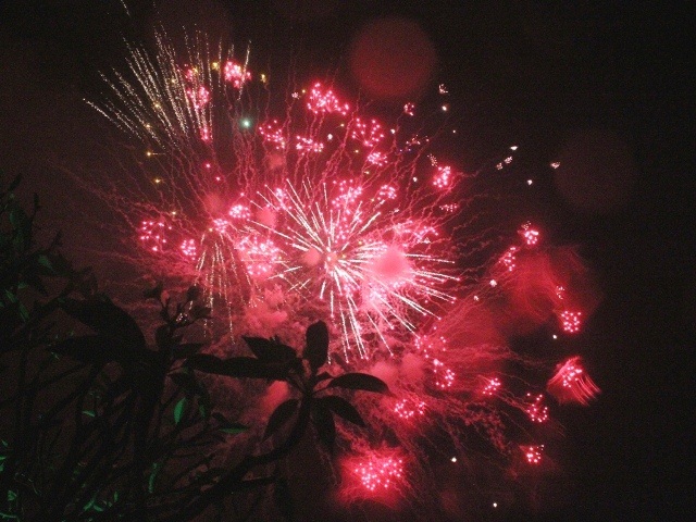 Người dân Huế đội mưa, chôn chân tại chỗ xem pháo hoa