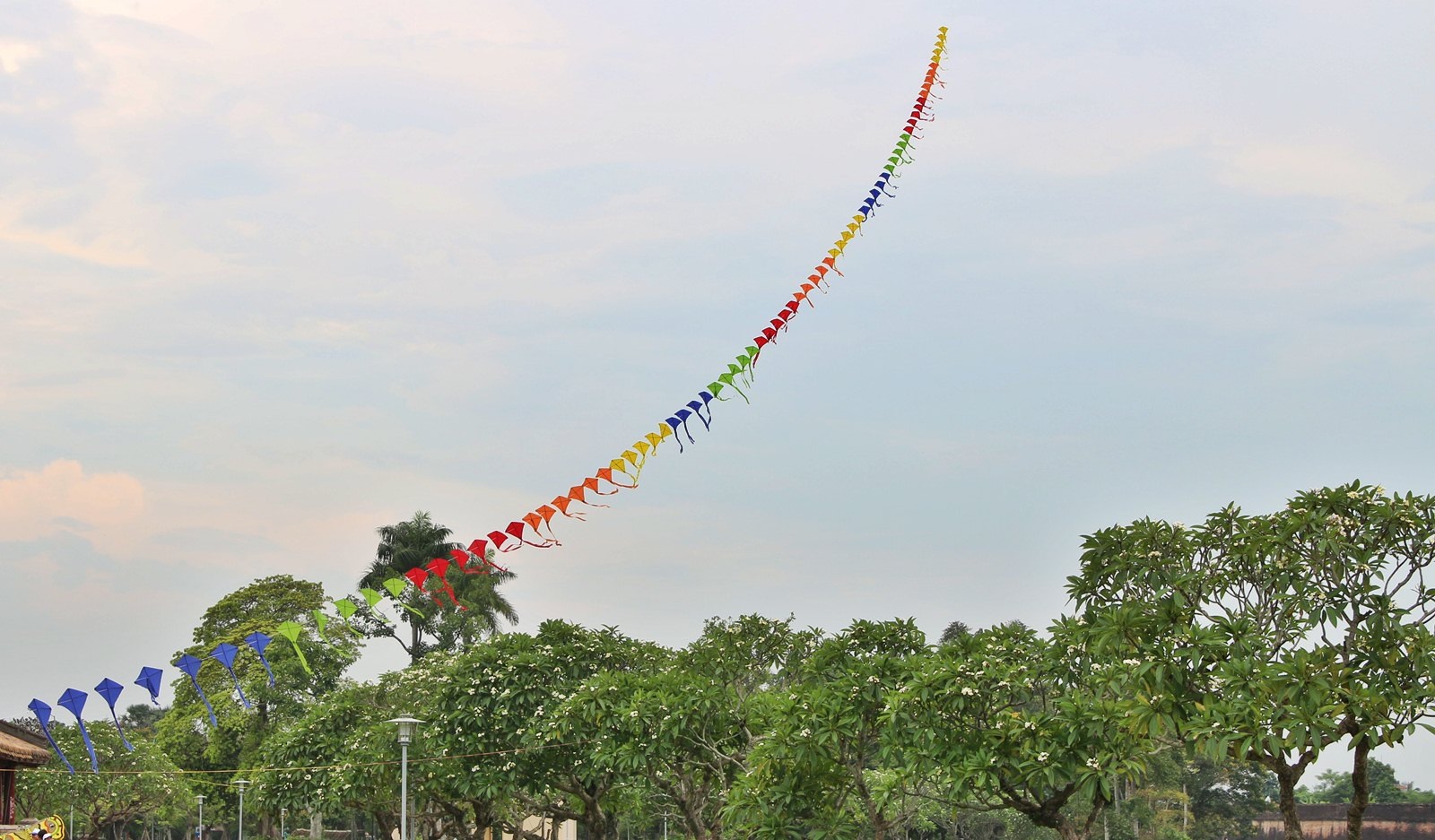 Diều rồng dài hàng trăm mét là loại diều đặc sắc của Huế