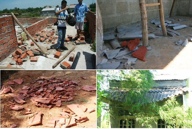 Lốc xoáy kinh hoàng lùa vào nhà đẩy thiếu nữ đi - 16 Một số hình ảnh đổ vỡ, hư hỏng nhà cửa ở xã này khi lốc đi qua