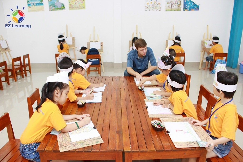 Lớp học tiếng Anh với 100% giáo viên nước ngoài