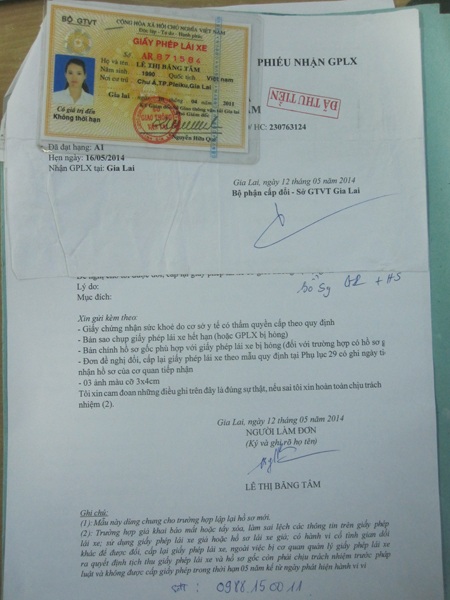 GPLX giả nhìn như thật