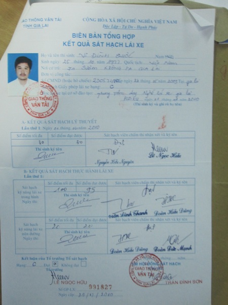 Hồ sơ giả chữ kí vừa bằng công nghệ scan và mạo chữ ký