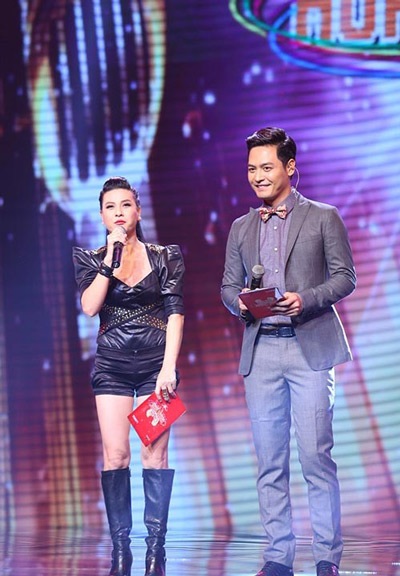 Bị chê “thảm họa” MC, Cát Phượng trần tình - 1 Cát Phượng và MC Phan Anh