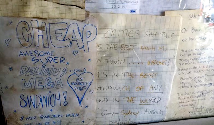 Bánh mì Madam Khanh được xếp hạng thứ 7 của TripAdvisor về
các món ngon ở Hội An