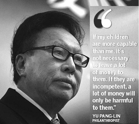 Yu Pang Lin dành trọn tài sản của mình khi qua đời để làm từ thiện