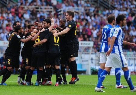Chơi chủ quan, Barcelona bị cầm hòa tại Anoeta - 1 Chơi chủ quan, Barcelona bị cầm hòa tại Anoeta - 1
