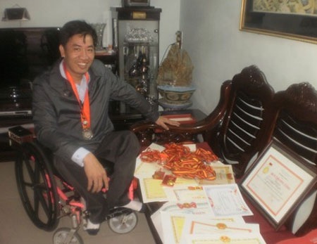 Nể phục nghị lực vượt khó của VĐV khuyết tật Nguyễn Bá An - 1 Nể phục nghị lực vượt khó của VĐV khuyết tật Nguyễn Bá An - 1