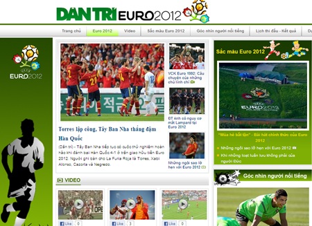 Dân trí ra mắt chuyên mục Euro 2012 - 1 Dân trí ra mắt chuyên mục Euro 2012