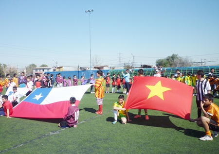 Quốc kỳ hai nước trong trận chung kết