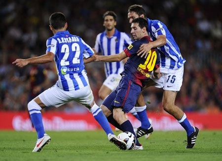 Messi lập cú đúp, Barcelona thắng lớn Sociedad - 2 Lionel Messi tỏa sáng với một cú đúp