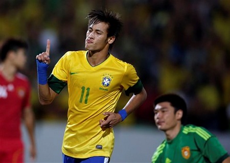 Neymar tỏa sáng với cú hattrick vào lưới Trung Quốc