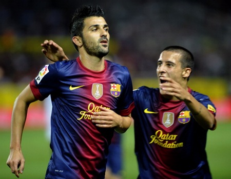 David Villa ấn định thắng lợi 3-2 đầy nghẹt thở cho Barcelona