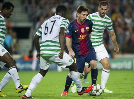 Nhìn lại chiến thắng nghẹt thở của Barca tại Nou Camp - 11 Messi giữa vòng vây các cầu thủ Celtic