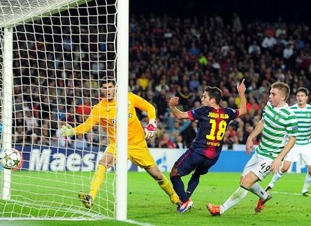 Nhìn lại chiến thắng nghẹt thở của Barca tại Nou Camp - 14 Jordi Alba tỏa sáng ở phút 94 giúp Barcelona đánh bại Celtic 2-1