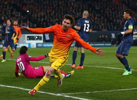 Messi mở tỷ số trận đấu với pha dứt điểm tuyệt đẹp